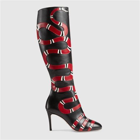 gucci boots knee-high|gucci boots snake bottom.